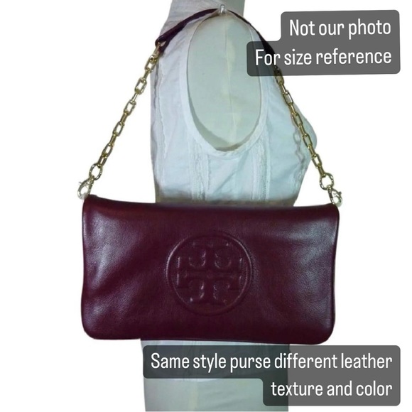 ✨✨✨✨SOLD✨✨✨✨ Tory Burch Authentic RARE Python Leather Maroon Shoulder Bag - Picture 10 of 10